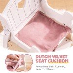 Pink Wooden High Chair for 18-Inch Dolls
