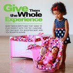 Pink Doll Car Seat with Washable Cover