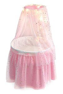 Sweet Dreams Doll Bassinet with Canopy & Lights