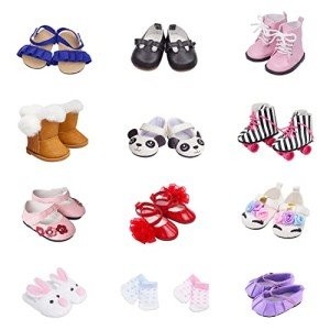 18-Inch Doll Shoe and Sock Set - 6 Pairs