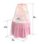 Sweet Dreams Doll Bassinet with Canopy & Lights
