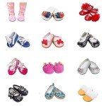 18-Inch Doll Shoe and Sock Set - 6 Pairs