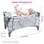 Adora Twinkle Stars 7-Piece Doll Crib Set