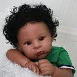Realistic 22-Inch Black Reborn Baby Doll