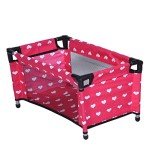 Cute Hearts Doll Fold n' Store Play Yard