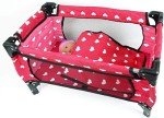 Cute Hearts Doll Fold n' Store Play Yard