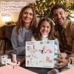 32-Piece Wooden Dollhouse Furniture Set for Kids