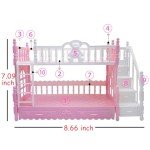 Mini Reborn Baby Dolls with Bunk Bed Set