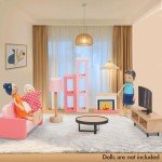 32-Piece Wooden Dollhouse Furniture Set for Kids