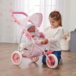 Folding Doll Jogging Stroller with Adjustable Handle