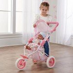 Folding Doll Jogging Stroller with Adjustable Handle