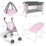 Baby Doll Stroller and Crib Play Set