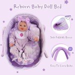 Lifelike Reborn Baby Doll Set with Bassinet
