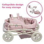 Olivia's Buggy-Style Doll Stroller with Canopy