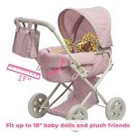 Olivia's Buggy-Style Doll Stroller with Canopy