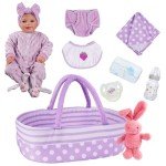 Lifelike Reborn Baby Doll Set with Bassinet