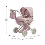 Olivia's Buggy-Style Doll Stroller with Canopy