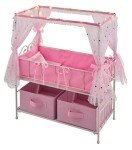 Starlights Doll Crib with Canopy and LED Lights