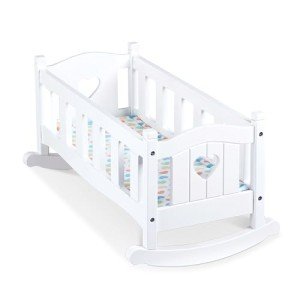 Melissa & Doug Wooden Doll Cradle - White