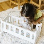 Melissa & Doug Wooden Doll Cradle - White