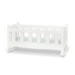Melissa & Doug Wooden Doll Cradle - White