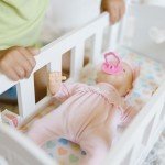 Melissa & Doug Wooden Doll Cradle - White