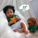 Realistic 22-Inch Black Reborn Baby Doll