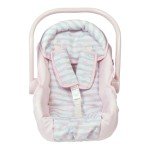 Pink Stripe Hearts Doll Car Seat Carrier