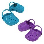 Sophia's 18" Teal and Purple Clog Shoes Set