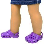 Sophia's 18" Teal and Purple Clog Shoes Set