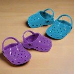 Sophia's 18" Teal and Purple Clog Shoes Set