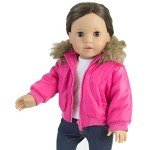 Fuchsia Pink Puffy Jacket for 18 Inch Dolls