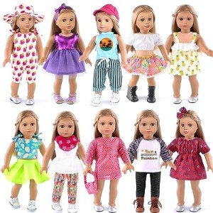 18 Inch Doll Clothes & Accessories - 10 Sets