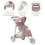 Olivia's Pram for Reborn Dolls - Pink & Cream