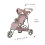 Olivia's Pram for Reborn Dolls - Pink & Cream