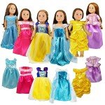 18-Inch Doll Princess Costume Set - 6 Pieces