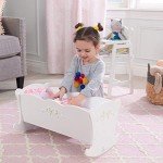 KidKraft Tiffany Bow Doll Rocking Cradle – White