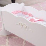 KidKraft Tiffany Bow Doll Rocking Cradle – White