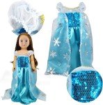 18-Inch Doll Princess Costume Set - 6 Pieces