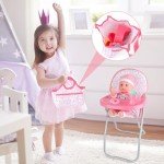 Baby Doll Stroller and Crib Play Set