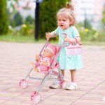 Baby Doll Stroller and Crib Play Set