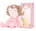 Custom Pink Plush Doll with Name - Curly Design