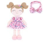 Custom Pink Plush Doll with Name - Curly Design