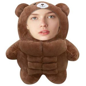Customizable Face Photo Plush Bear Toy