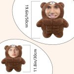 Customizable Face Photo Plush Bear Toy