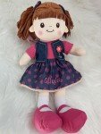 Custom Soft Brunette Baby Snuggle Doll 16