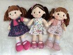 Custom Soft Brunette Baby Snuggle Doll 16