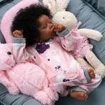 Lifelike African American Reborn Baby Doll 17-Inch