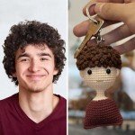 Personalized Crochet Mini Me Doll Keychain Gift