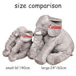 Personalized Plush Elephant Pillow with Custom Details
